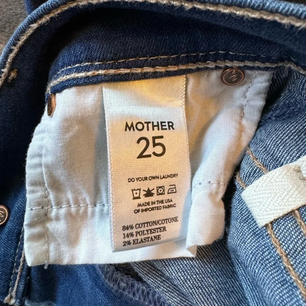 MOTHER The Curfew Blue Flare Jean Size 25 - Picture 8 of 11